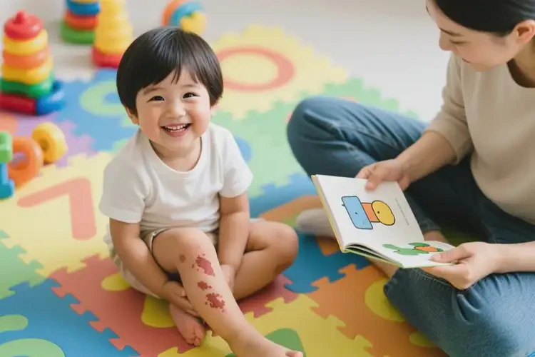 少兒大腿上有濕疹不管它會自己自愈嗎(圖1)