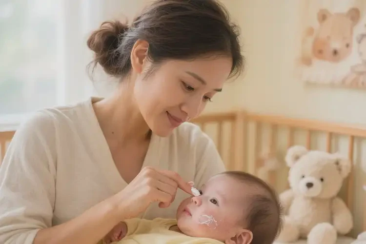 寶寶臉上有濕疹不管它會(huì)自己自愈嗎(圖4)