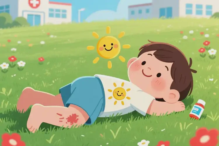 孩子大腿上出現(xiàn)濕疹不管它會自己痊愈嗎(圖1)