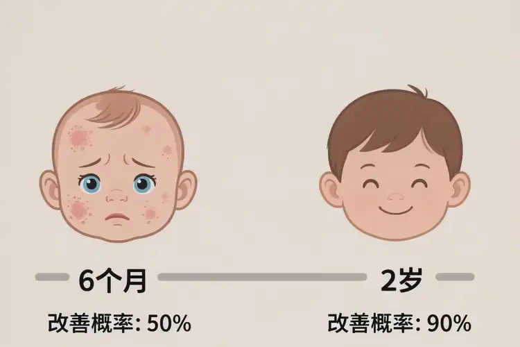 寶寶臉上有濕疹不管它會(huì)自己自愈嗎(圖1)