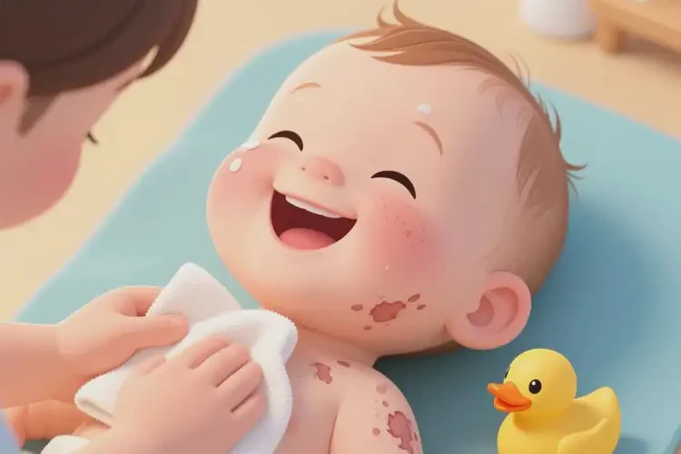 幼兒脖子出現(xiàn)濕疹能夠徹底治愈嗎(圖1)