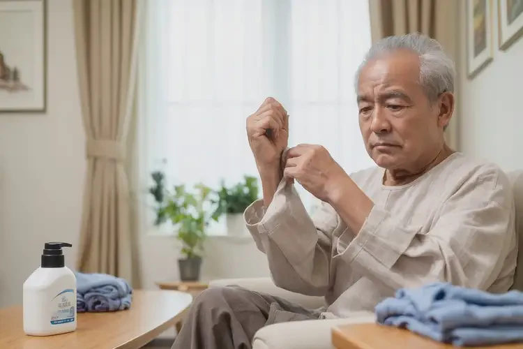 老人大腿上經(jīng)常起濕疹能夠徹底治愈嗎(圖1)