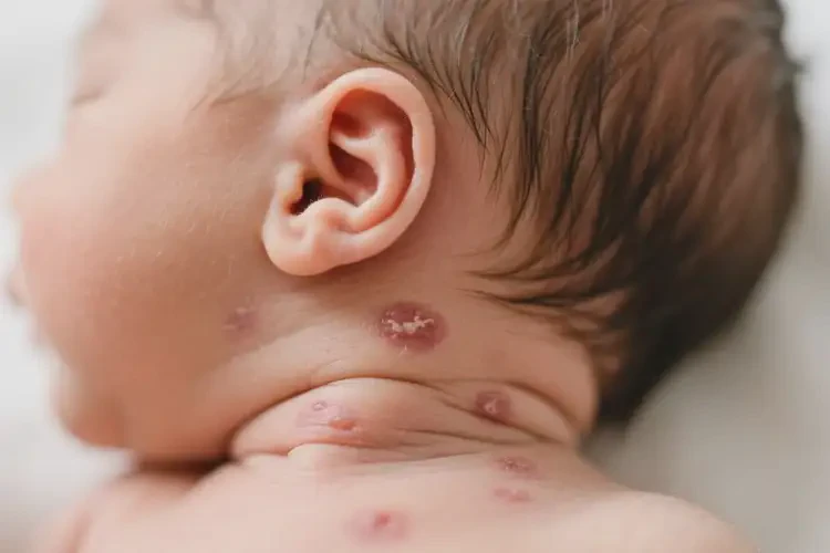 新生兒脖子上起濕疹可以徹底自愈嗎(圖4)