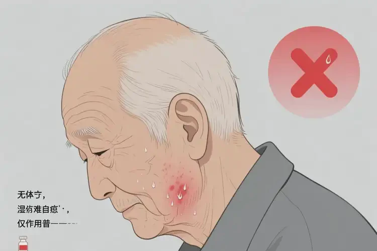 老人面部有濕疹不管它會(huì)自己痊愈嗎(圖2)