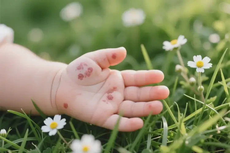 嬰兒手上出濕疹可以徹底自愈嗎(圖1)