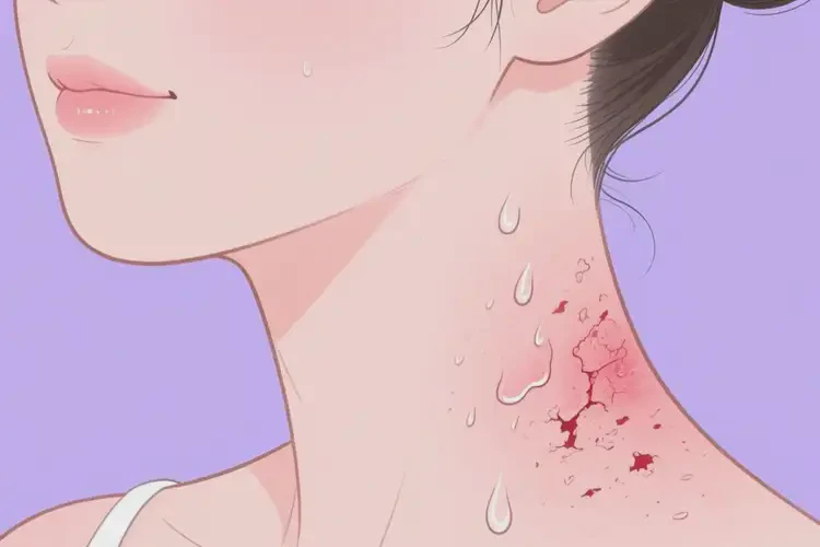 老年人脖子上有濕疹可以徹底自愈嗎(圖1)