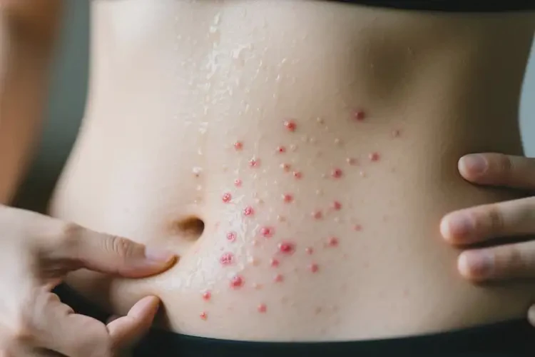 女性肚子上偶爾長濕疹不管它會自己好嗎(圖2)