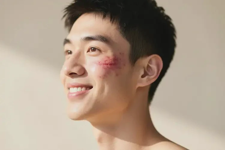 青年人面部有濕疹不管它會(huì)自己自愈嗎(圖4)