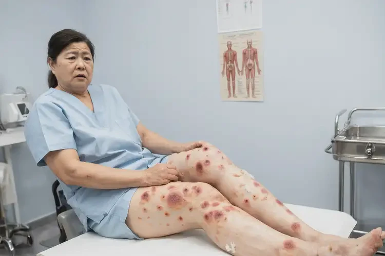 女性大腿出濕疹不管它會(huì)自己痊愈嗎(圖4)