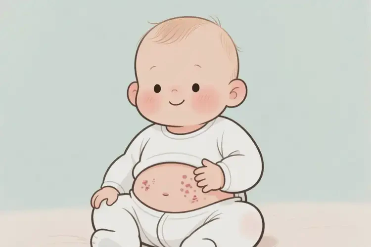 嬰兒肚子上容易起濕疹不管它會自己自愈嗎(圖3)