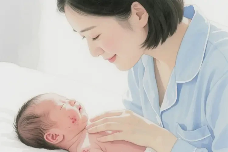 新生兒脖子上出濕疹能夠徹底治愈嗎(圖3)