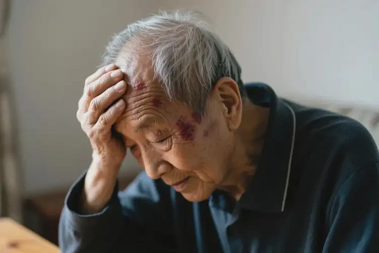 高齡老人臉上經(jīng)常長濕疹不管它會自己好嗎(圖1)