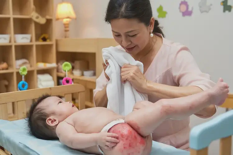 小孩屁股上容易起濕疹可以徹底自愈嗎(圖3)