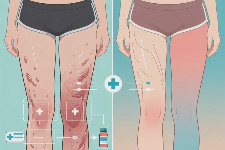 女生大腿起湿疹能够彻底治愈吗(图1)