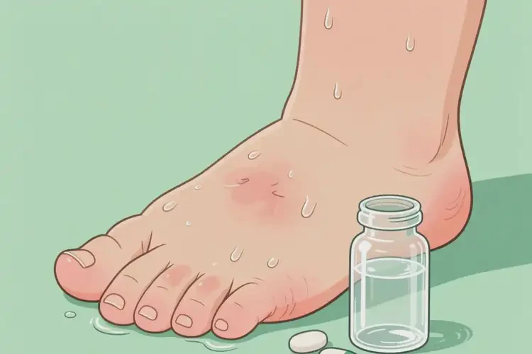 小兒腳上容易起濕疹不管它會(huì)自己自愈嗎(圖1)