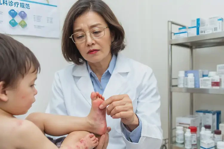 幼儿脚上容易起湿疹不管它会自己自愈吗(图1)