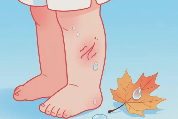 小孩小腿出現(xiàn)濕疹不管它會自己自愈嗎(圖1)