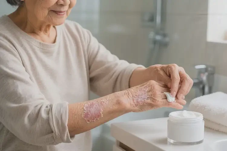 老年人手臂偶爾長濕疹能夠徹底治愈嗎(圖2)