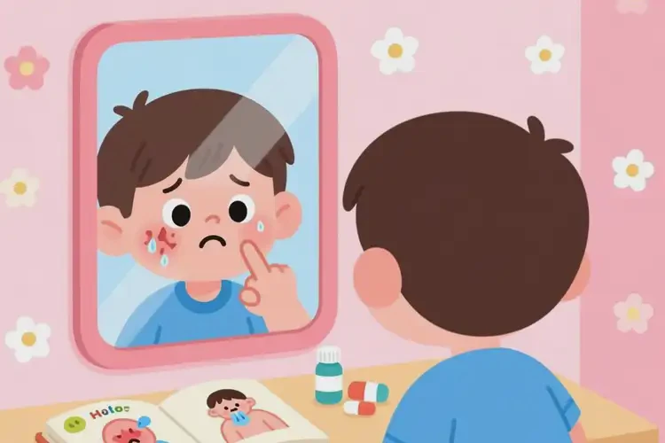 少兒面部出濕疹能徹底自愈嗎(圖1)