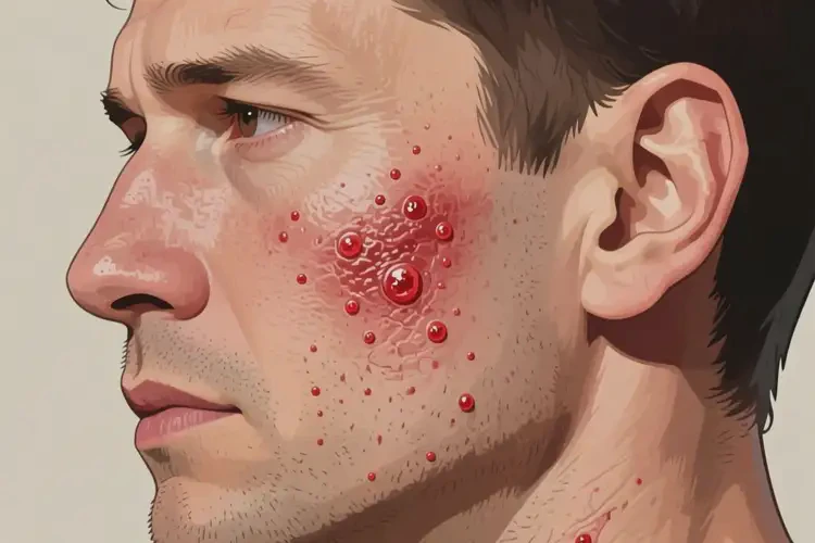 男生臉上容易起濕疹不管它會(huì)自己好嗎(圖2)