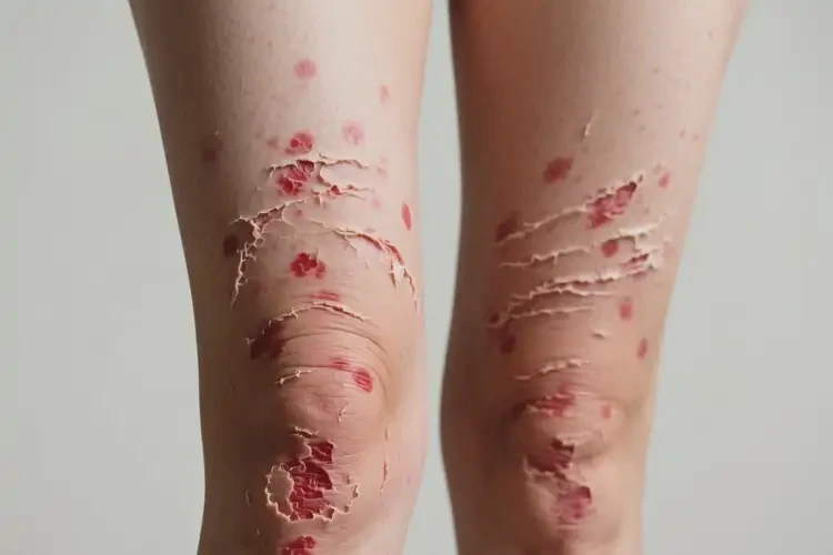 女性大腿容易長濕疹不管它會(huì)自己痊愈嗎(圖1)