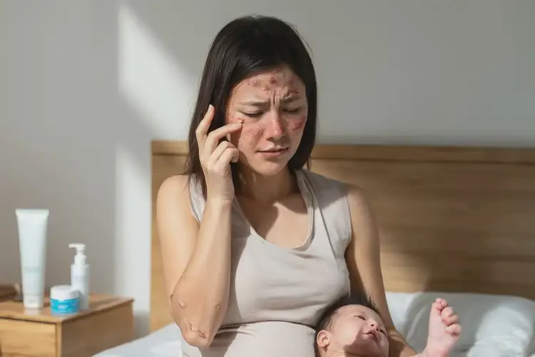 哺乳期媽媽面部長濕疹不管它會(huì)自己痊愈嗎(圖4)