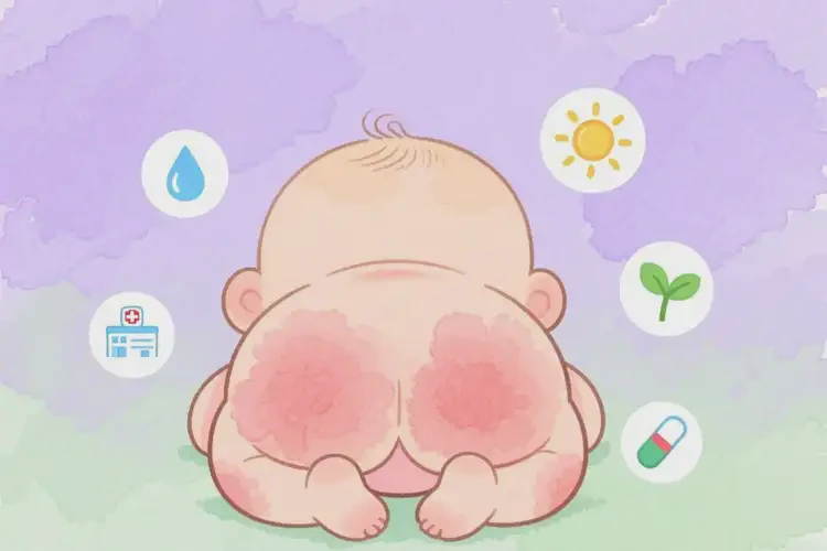 少兒屁股起濕疹不管它會(huì)自己痊愈嗎(圖1)