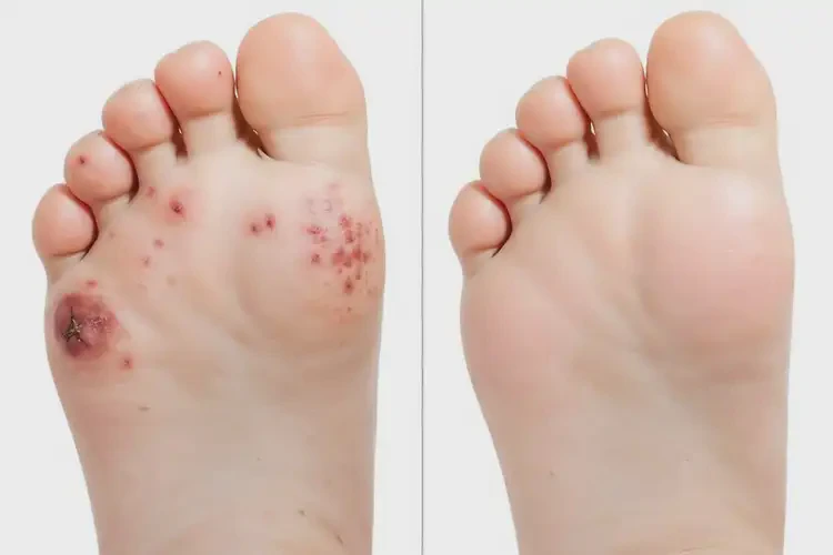 孩子腳上起濕疹可以徹底自愈嗎(圖1)