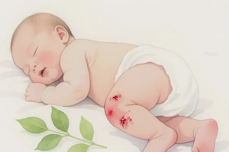 新生兒大腿上容易長(zhǎng)濕疹不管它會(huì)自己自愈嗎(圖3)