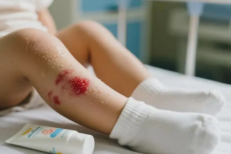 小孩小腿出現(xiàn)濕疹可不可以徹底自愈(圖1)