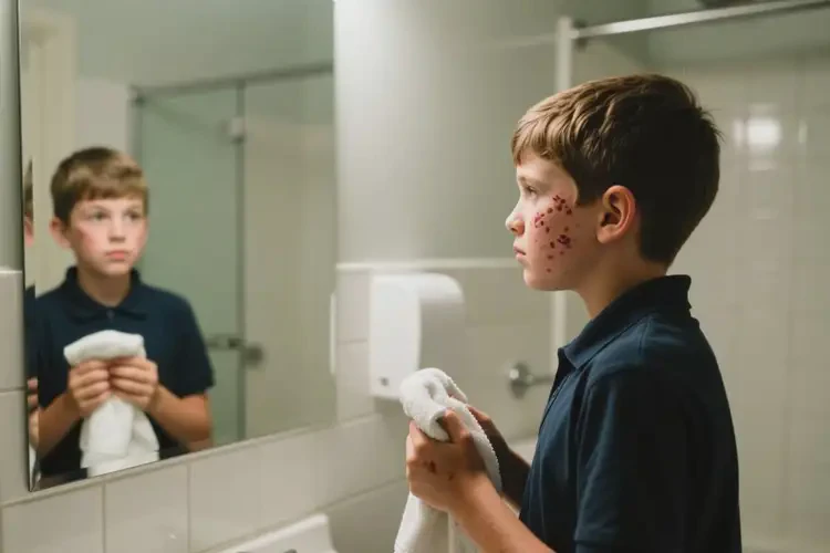 中學(xué)生面部經(jīng)常起濕疹能靠自己自愈嗎(圖1)