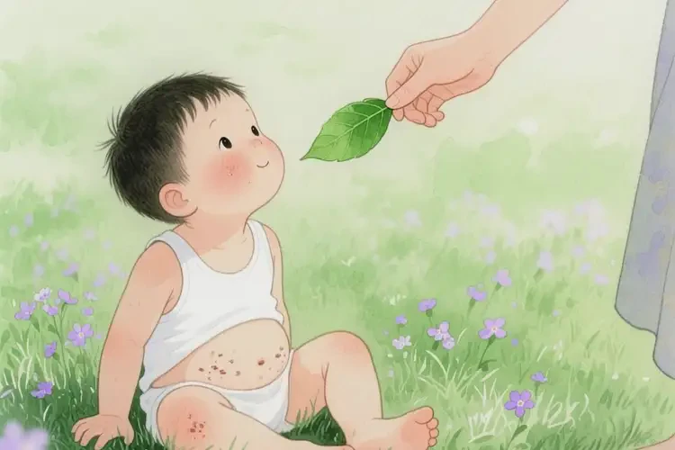 幼兒肚子上偶爾起濕疹不管它會(huì)自己好嗎(圖2)