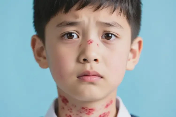 中学生脖子上起湿疹不管它会自己自愈吗(图4)