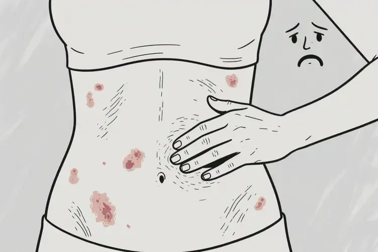 女人肚子上偶爾長(zhǎng)濕疹不管它會(huì)自己好嗎(圖2)