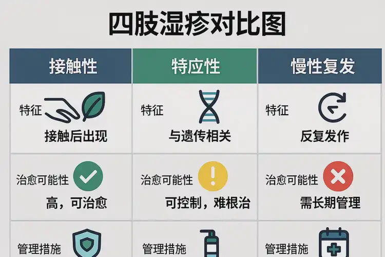 青年人四肢長濕疹能夠徹底治愈嗎(圖1)