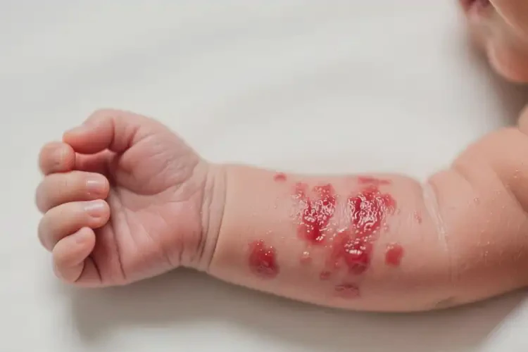 新生兒手臂上出濕疹不管它會自己自愈嗎(圖4)