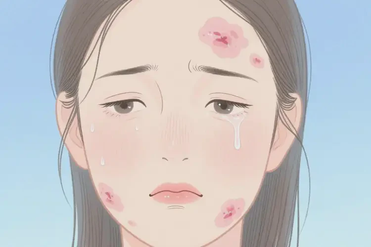 女性臉上起濕疹不管它會(huì)自己自愈嗎(圖2)