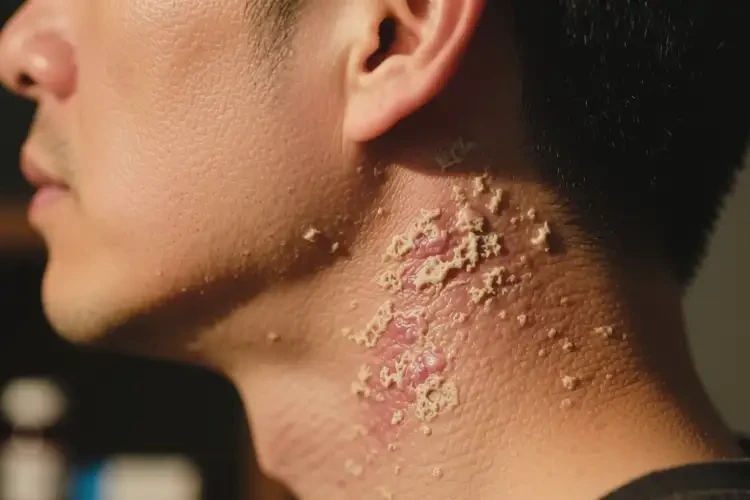 男性脖子起濕疹能靠自己自愈嗎(圖2)