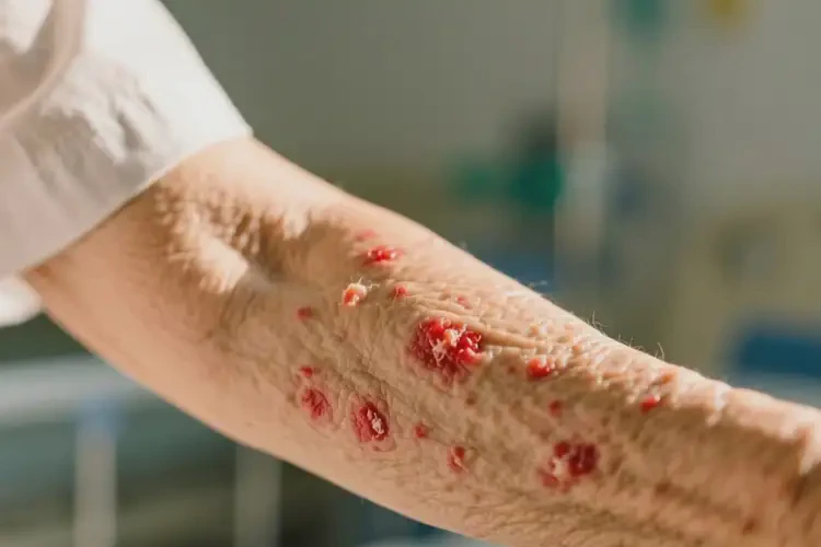 高齡老人手臂出濕疹可以徹底自愈嗎(圖1)