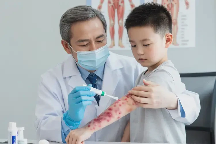 小兒手臂上經(jīng)常起濕疹不管它會(huì)自己好嗎(圖3)