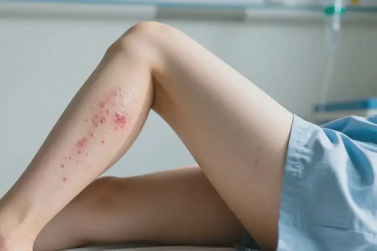 女生大腿出現(xiàn)濕疹不管它會自己好嗎(圖4)