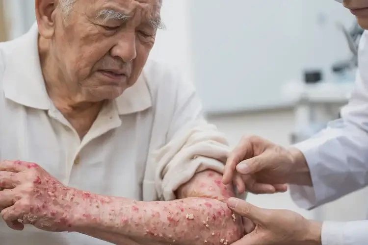 老人手臂上偶爾長(zhǎng)濕疹不管它會(huì)自己好嗎(圖4)