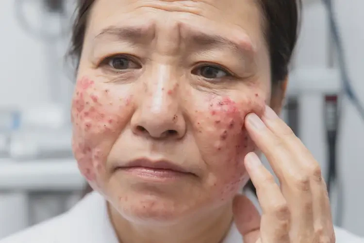 女生臉上出現(xiàn)濕疹不管它會自己痊愈嗎(圖4)