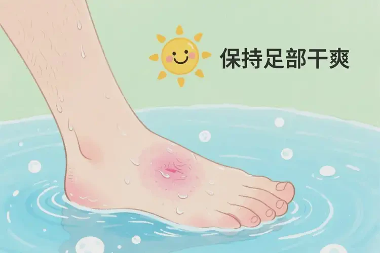 男生脚上长湿疹不管它会自己痊愈吗(图1)