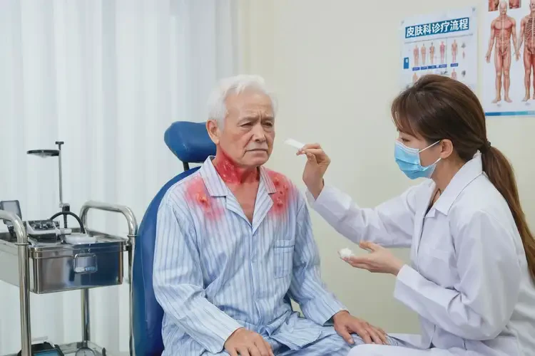 老年人脖子容易長濕疹不管它會(huì)自己自愈嗎(圖2)