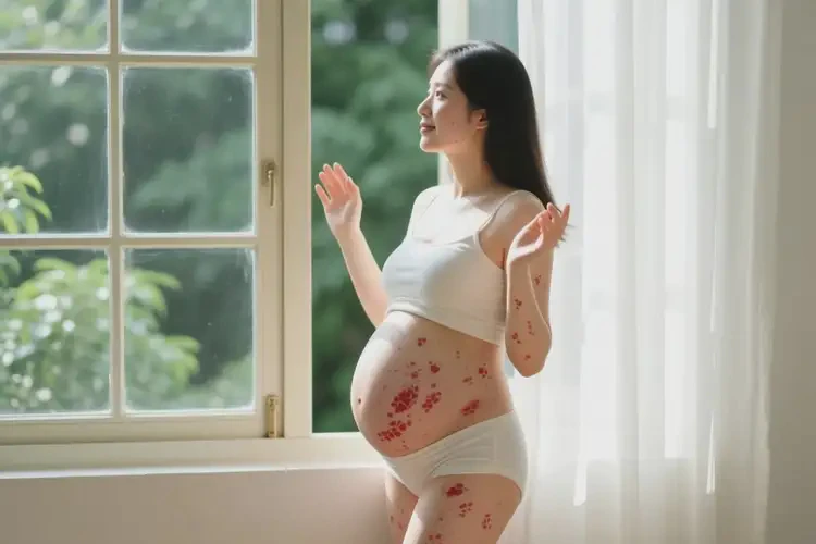 孕婦全身容易起濕疹不管它會(huì)自己自愈嗎(圖1)