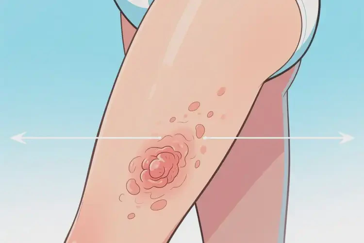 女性大腿出现湿疹可不可以彻底自愈(图1)