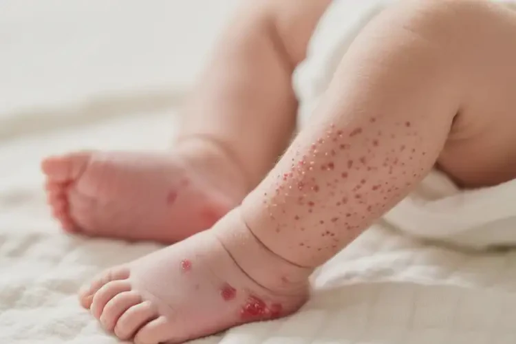 新生兒小腿出濕疹可以徹底自愈嗎(圖1)