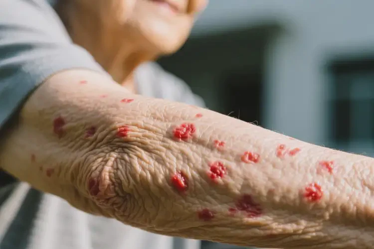 老年人全身經(jīng)常長濕疹不管它會自己好嗎(圖4)