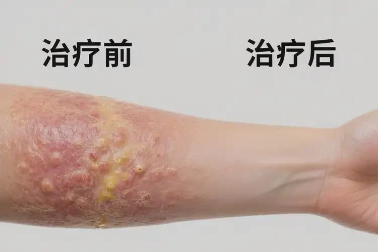 青年人手臂上出現(xiàn)濕疹不管它會(huì)自己好嗎(圖3)